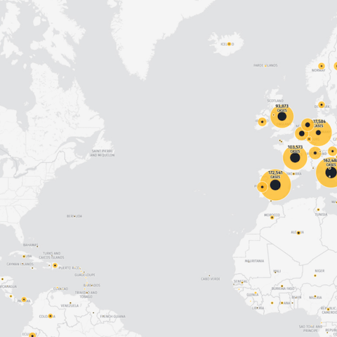 Covid-19 HERE Map visualization